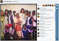 Мишель Обама зарегистрировалась в Instagram
