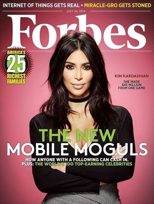 Ким Кардашьян на обложке журнала Forbes