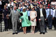 Принц Чарльз с женой Камиллой, герцогиней Корнуольской, герцог и герцогиня Сассекские