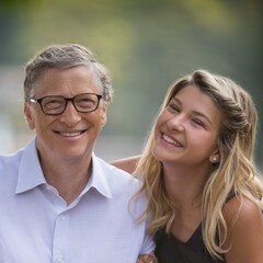 Билл Гейтс с дочерью Фиби