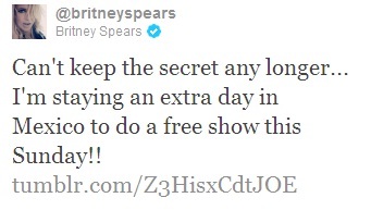 Бритни Спирс даст бесплатный концерт