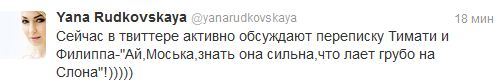 Твиттер Яны Рудковской