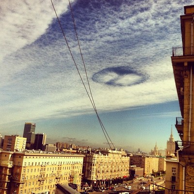 Аномальные облака над Москвой
